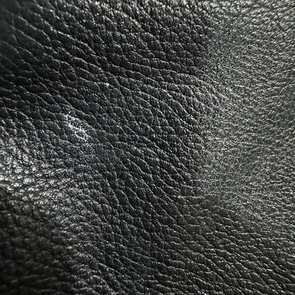 Fossil black leather hobo style shoulder bag zipper closure - Picture 5 of 6